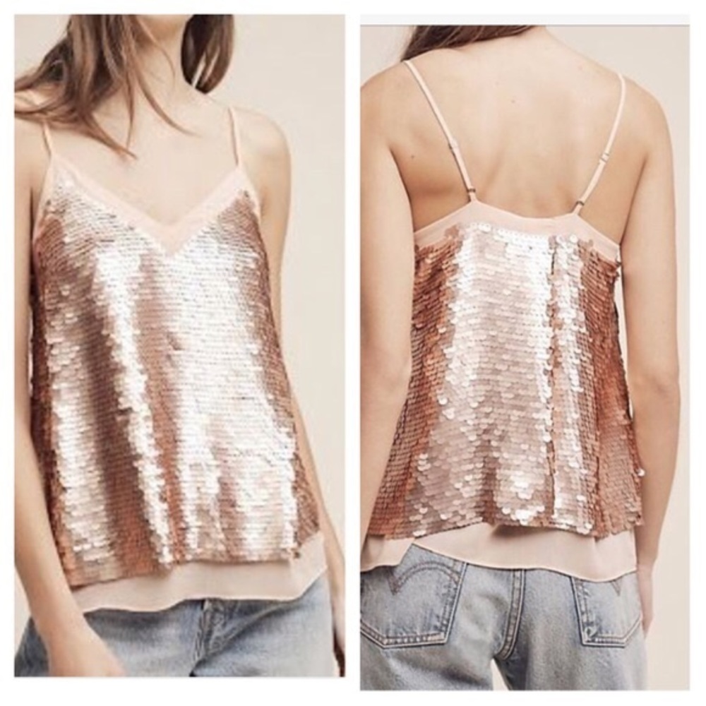 Anthropologie Sequin Top